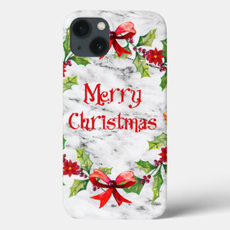 Case-Mate iPhone Case Marble Christmas Flowers 5 Pattern