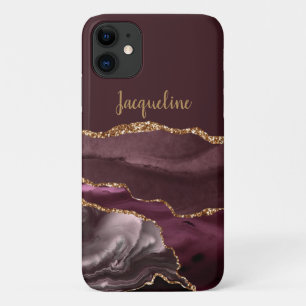 Case-Mate iPhone Case Marble Geode Bourgogne Gold Dusty Pink Nom du scri
