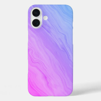 Coque Pour iPhone 16 Plus Marble Luxe - dégradé bleu et violet