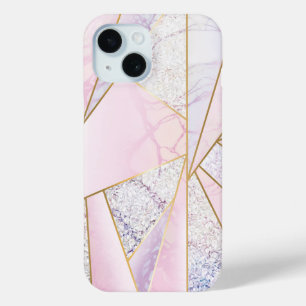 Coque Case-Mate iPhone Marble Quartz Rose or parties scintillant comme