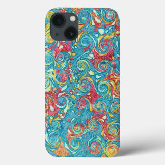 iPhone 13 Coque Marbled Swirls