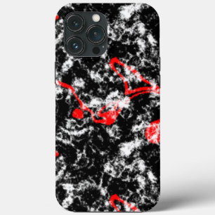 Case-Mate iPhone Case Marbre Abstrait Rouge, Blanc et Noir
