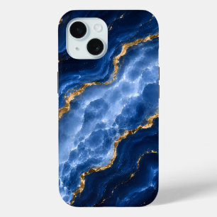 Coque Case-Mate iPhone Marbre Agate Saphir Luxueux