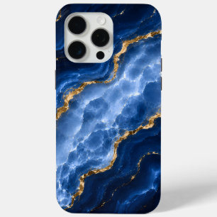 Coque Case-Mate iPhone Marbre Agate Saphir Luxueux