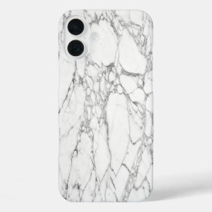 Coque Pour iPhone 16 Plus Marbre blanc