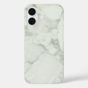 Coque Pour iPhone 16 Marbre blanc