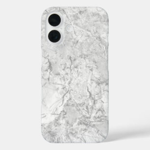 Coque Pour iPhone 16 Marbre blanc