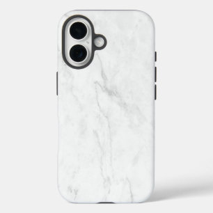 Coque Pour iPhone 16 Marbre Blanc