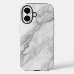 Coque Pour iPhone 16 Marbre Blanc