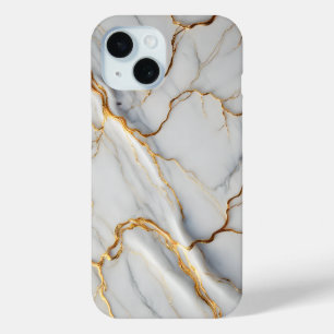 Coque Case-Mate iPhone Marbre blanc avec veines d'or