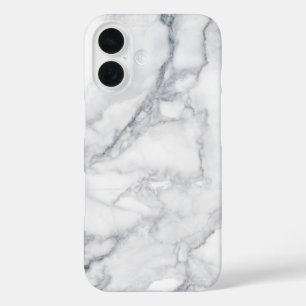 Coque Pour iPhone 16 Marbre blanc Carrara Texture