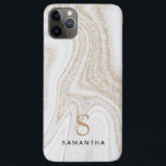 Case-Mate iPhone Case Marbre blanc chic parties scintillant or monogramm<br><div class="desc">Marbre blanc chic parties scintillant or    monogramiPhone 11 Pro Max Coque</div>