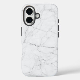 Coque Pour iPhone 16 Marbre blanc élégant