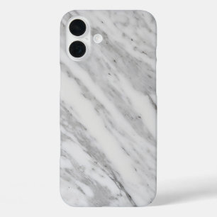 Coque Pour iPhone 16 Plus Marbre Blanc Élégant