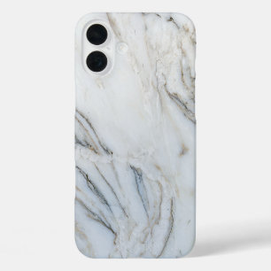 Coque Pour iPhone 16 Plus Marbre blanc et noir