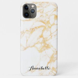 Case-Mate iPhone Case Marbre blanc et or