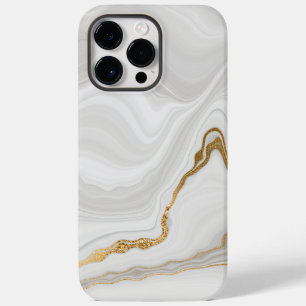 Coque Case-Mate iPhone Marbre blanc et or élégant