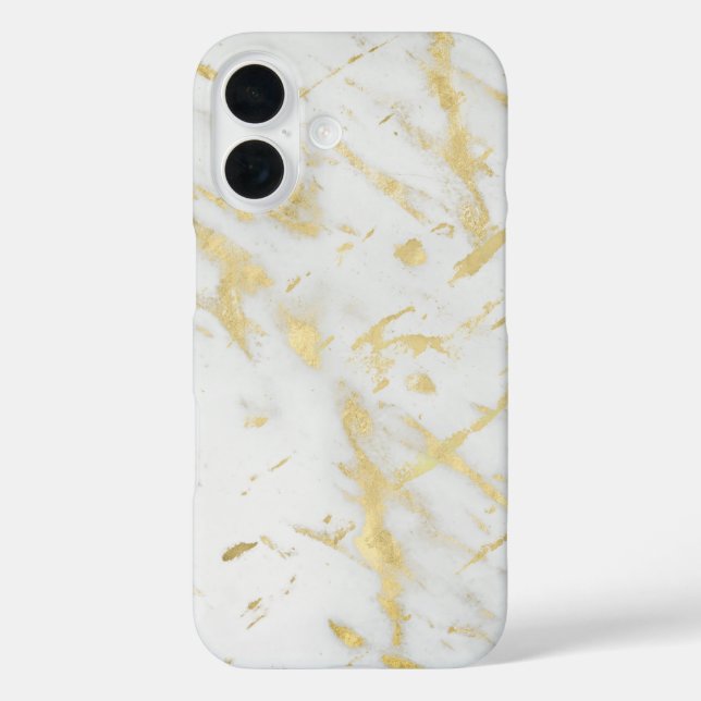 Coques Case-Mate iPhone Marbre blanc et or Style Moderne Design Luxueux (Verso)