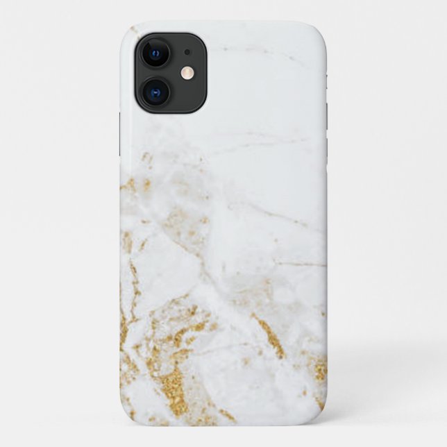 Coques Case-Mate iPhone marbre blanc or moderne Coque-Mate à peine Là (Dos)