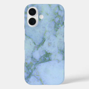 Coque Pour iPhone 16 Marbre bleu