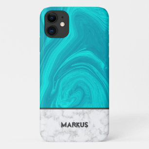 Case-Mate iPhone Case Marbre Bleu Et Blanc