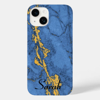Coque Case-Mate iPhone Marbre Bleu et Or