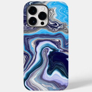 Coque Case-Mate iPhone Marbre bleu Fluide Art