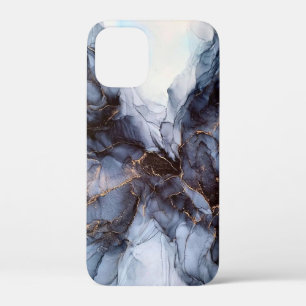 Case-Mate iPhone Case Marbre bleu marine gris chic