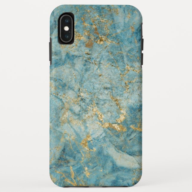 Coques Case-Mate iPhone Marbre bleu or (Dos)