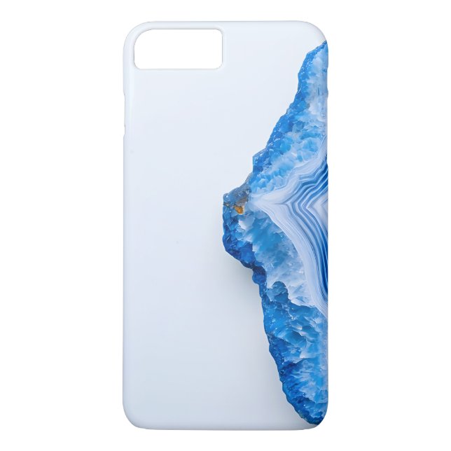 Coques Case-Mate iPhone Marbre bleu poussiéreux en pierre moderne (Dos)