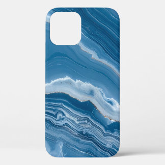 Case-Mate iPhone Case Marbre bleu poussiéreux en pierre moderne