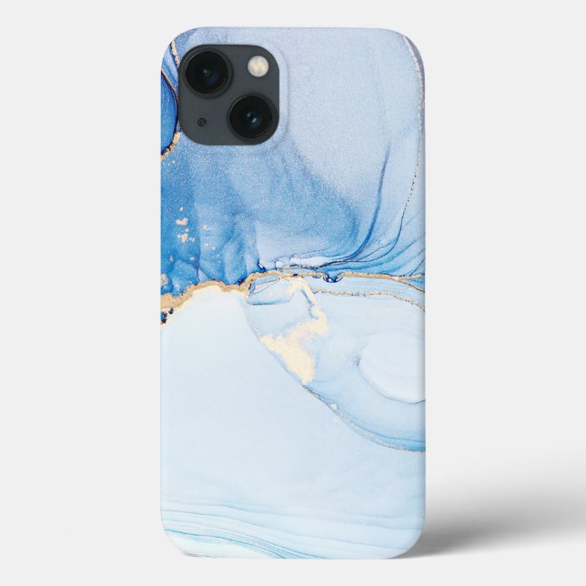 Coques Case-Mate iPhone Marbre Bleu Poussiéreux en Pierre Moderne (Verso)