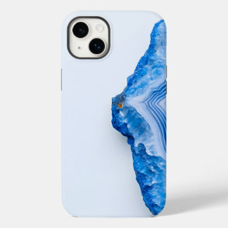 Coque Case-Mate iPhone Marbre bleu poussiéreux en pierre moderne