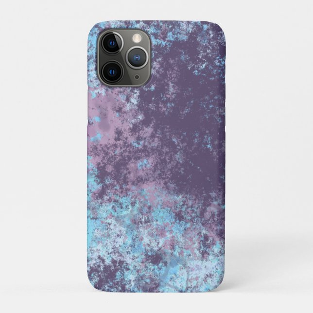 Coques Case-Mate iPhone Marbre bleu, rose et violet Abstrait (Dos)