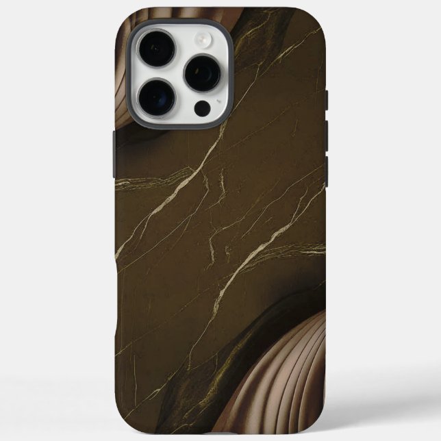 Coques Case-Mate iPhone Marbre Brown élégant avec design abstrait (Verso)