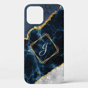 Case-Mate iPhone Case Marbre de marine avec Parties scintillant d'or iPh