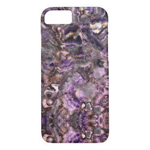 Coque iPhone 8/7 marbre de quartz Abstrait améthyste