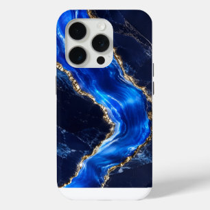 Coque Case-Mate iPhone Marbre de Rivière Saphir Luxe