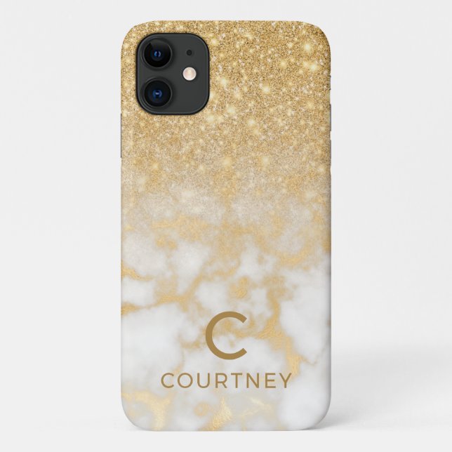 Coques Case-Mate iPhone Marbre Doré Moderne (Dos)