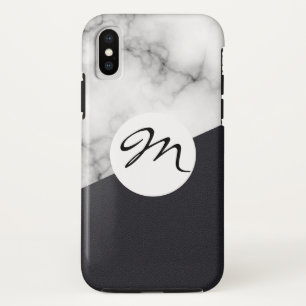 Case-Mate iPhone Case marbre en cuir avec monogramme