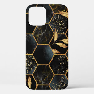 Case-Mate iPhone Case Marbre et or élégant : Texture Hexagon Abstraite