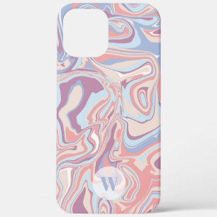 Case-Mate iPhone Case Marbre funky moderne Pastel violet Monogramme