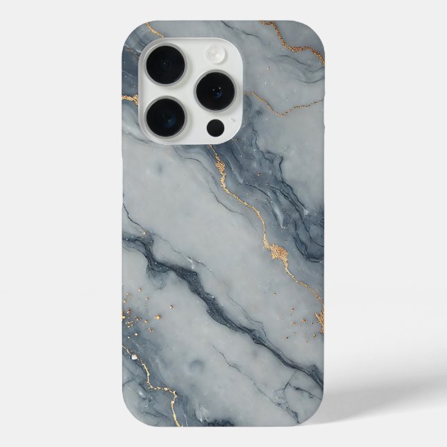 Coques Case-Mate iPhone Marbre gris avec lunettes d'or (Verso)
