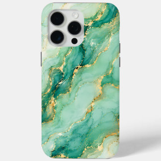 Coque Case-Mate iPhone Marbre Luxe Menthe & Or
