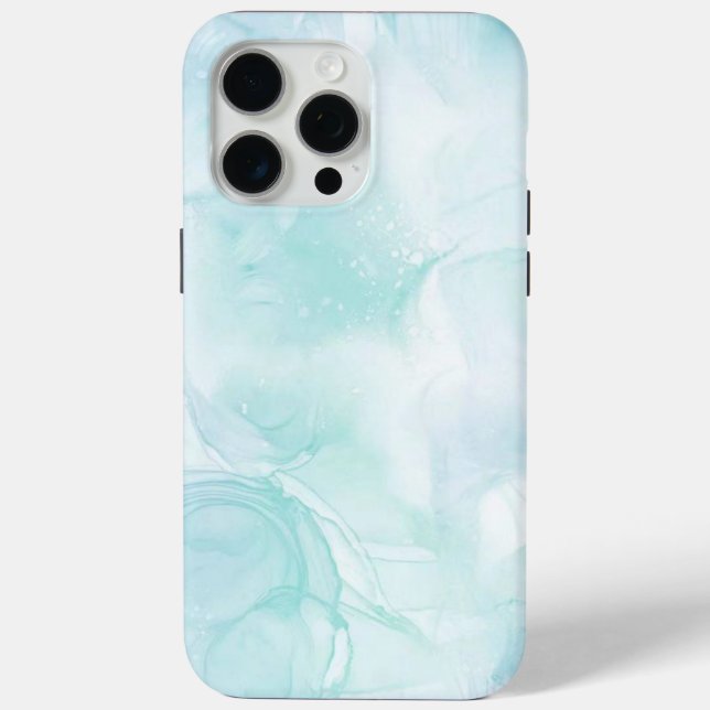 Coques Case-Mate iPhone Marbre moderne bleu clair (Verso)
