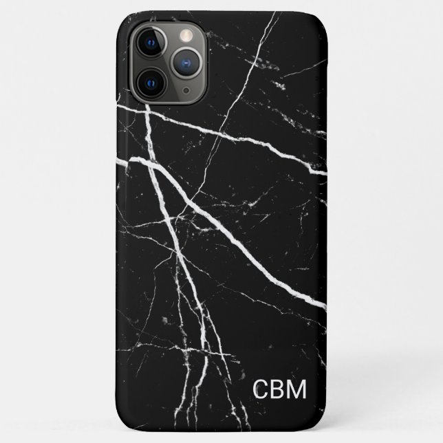 Coques Case-Mate iPhone Marbre Noir (Dos)