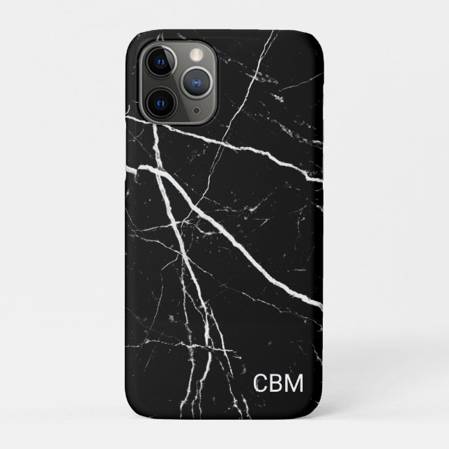 Coques Case-Mate iPhone Marbre Noir (Dos)