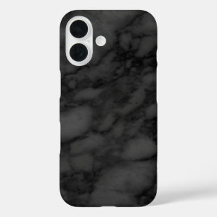 Coque Pour iPhone 16 Marbre noir