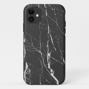Coque iPhone 11 Marbre Noir cool Et Gris Clair