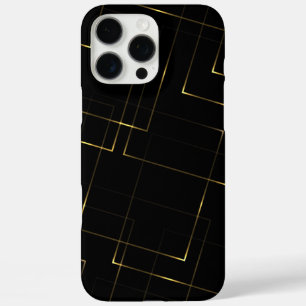 Coque iPhone 16 Pro Max Marbre noir et or élégant